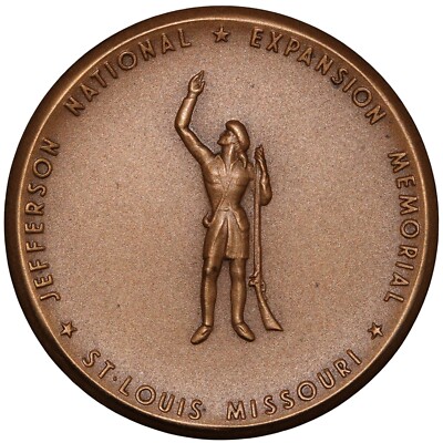 1964 USA Jefferson National Expansion Memorial Gateway To The West Medal