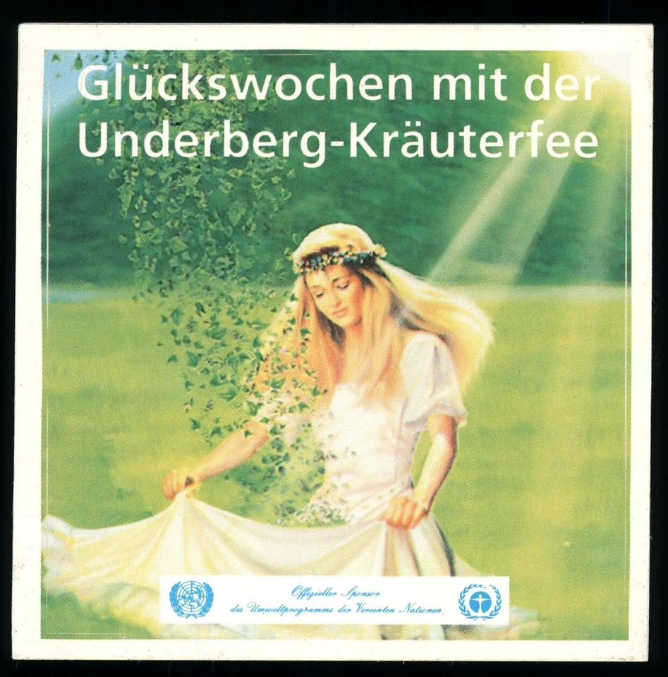 Werbe Aufkleber - Underberg Kräuterfee - 10x10cm - Vintage Reklame Werbung 90er - Bild 1 von 1