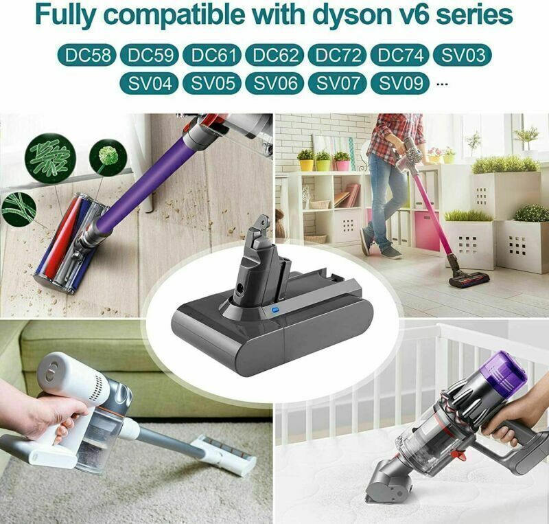 For Dyson V6 Animal Battery DC58 DC61 DC62 DC72 Absolute SV03 SV05 09 96587402 eBay