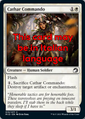 MTG CATHAR COMMANDO FOIL EXC - CATARA DEL COMMANDO - MID - MAGIC