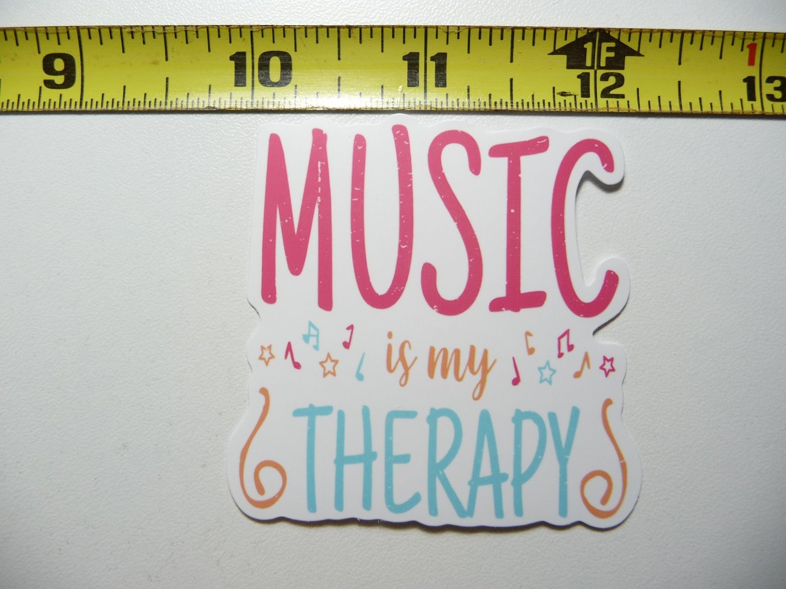 MUSIC IS MY THERAPY NOTES DECAL STICKER MUSICIAN FAN BAND SONG