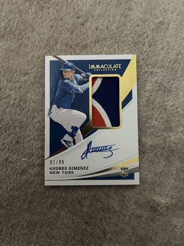 2021 Panini Immaculate Andres Gimenez Jersey Relic Autograph 02/99