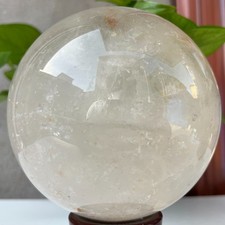 2444g Natural White Clear Crystal Ball Quartz Gemstone Sphere Reiki Healing