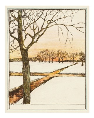 Winter Landscape Wall Art Poster - Serene Snowy Scene Premium Quality