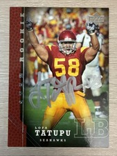 2005 Upper Deck Lofa Tatupu Signed Autographed Rookie Card USC Seattle Seahawks. rookie card picture