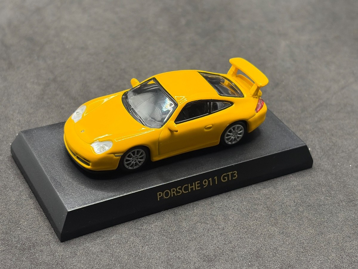 こゆページ Kyosho 1/64 Porsche collection 911 GT3 996 yellow diecast model