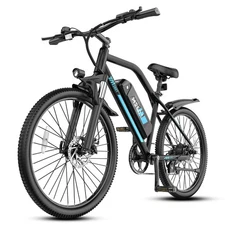 500W Peak Ebike 26" Electric Bike 48V 7.8Ah 15mph Commuter Bike for Adults ebike