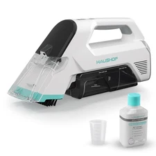 HAUSHOF 12V Cordless Portable Carpet Cleaner 6.5KPa Spot Cleaner w/2 Water Tanks