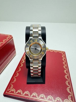 Cartier Must de Cartier 21 Damenuhr , Edelstahl & Gelbgold, Referenz 1330 - Bild 1 von 4