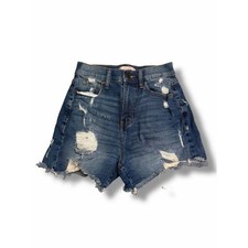 SO High Rise Distressed Boyfriend Midi Denim Shorts Size 3/26W