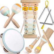 Best Baby Musical Instruments - Neutral Colors Toys for Toddlers 1-3, Montessori