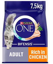 PURINA ONE Bifensis Adult Dry Cat Food Chicken 7.5kg Pack 4.67 per kilo