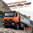 1/14 HUINA1598 2.4G RC Dumper 6*6 Transport Vehicle Lifting Rod Tipper Car Sound — photo 7