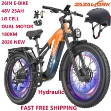 48V 25AH Dual Motor 200NM Electric Bike 26'' Fat E-MoutainBike E-Cargobike 180KM