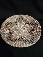 BOHO Handmade Woven Flat Basket Wall Decor Rattan Seagrass Star Design 