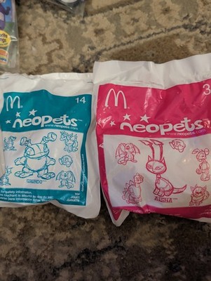 X2 McDonald's Neopets Aisha Plush Toy 04 And Grundo New In Bags 
