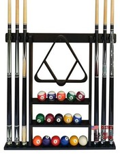 Wall Mount Cue Rack, Billiard Pool Cue Stick holder, Premium Quality Made Black