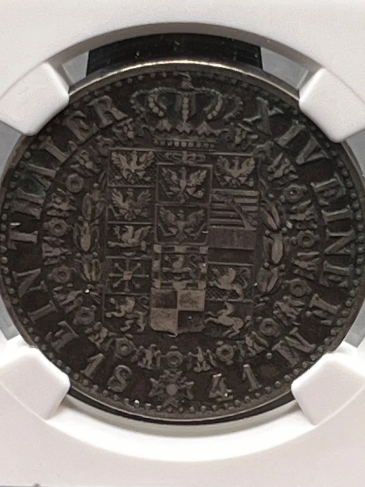 1841 Hanover Germany Prussia Silver 1 Thaler - NGC Graded VF - Image 3 of 4