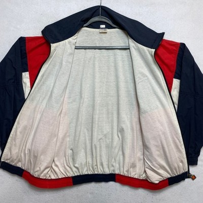 Vintage Ellesse Track Jacket Mens Large Navy Red White Full Zip