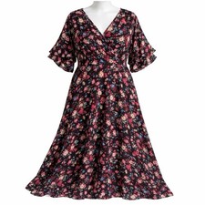 Calvin Klein Dress 20W Floral Maxi Boho Indie Festival Cottagecore Garden Fairy