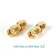 2Pcs SMA Male Plug to SMA Male Plug Straight RF Coaxial Adapter Connector 2X