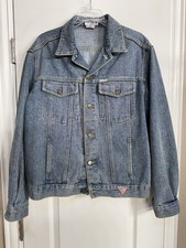 VTG 80s Guess Georges Marciano Denim Trucker Jacket Large USA Made EXCELLENT
