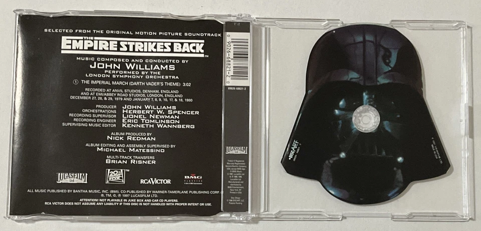 Star Wars The Imperial March Darth Vader Shaped USA Cd Single Rare John Williams - Image 3 of 4