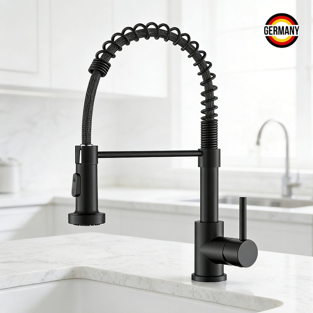 Wasserhahn Küche Hochdruck 360° Küchenarmatur Ausziehbar Brause Einhandmischer