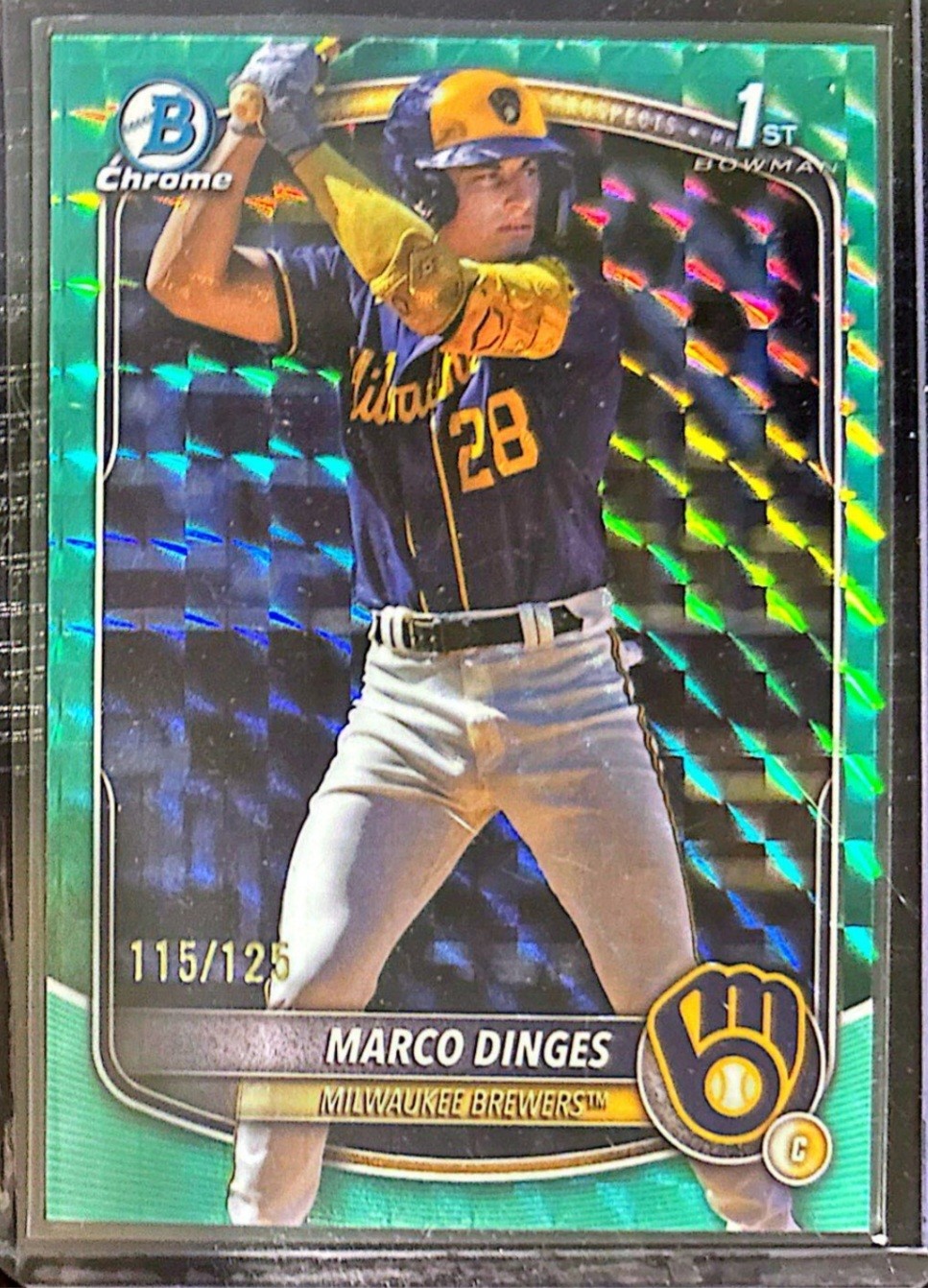 2025 Bowman Chrome - Prospects Marco Dinges, Marco Dinges #BCP-183 Aqua...