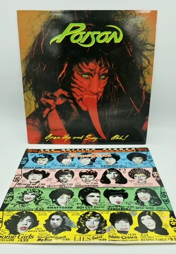 Lot Of 2 Vinyl - Poison Open Up And Say Ahh - Rolling Stones Some Girls Banned