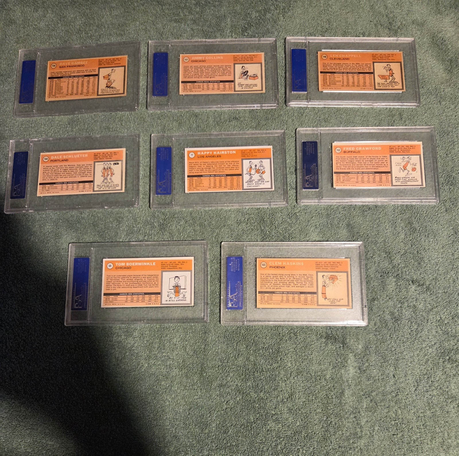 Vintage 1970 Topps Basketball Cards, Great Lot of 22 Tall Boys, All PSA Grade 6 view 5