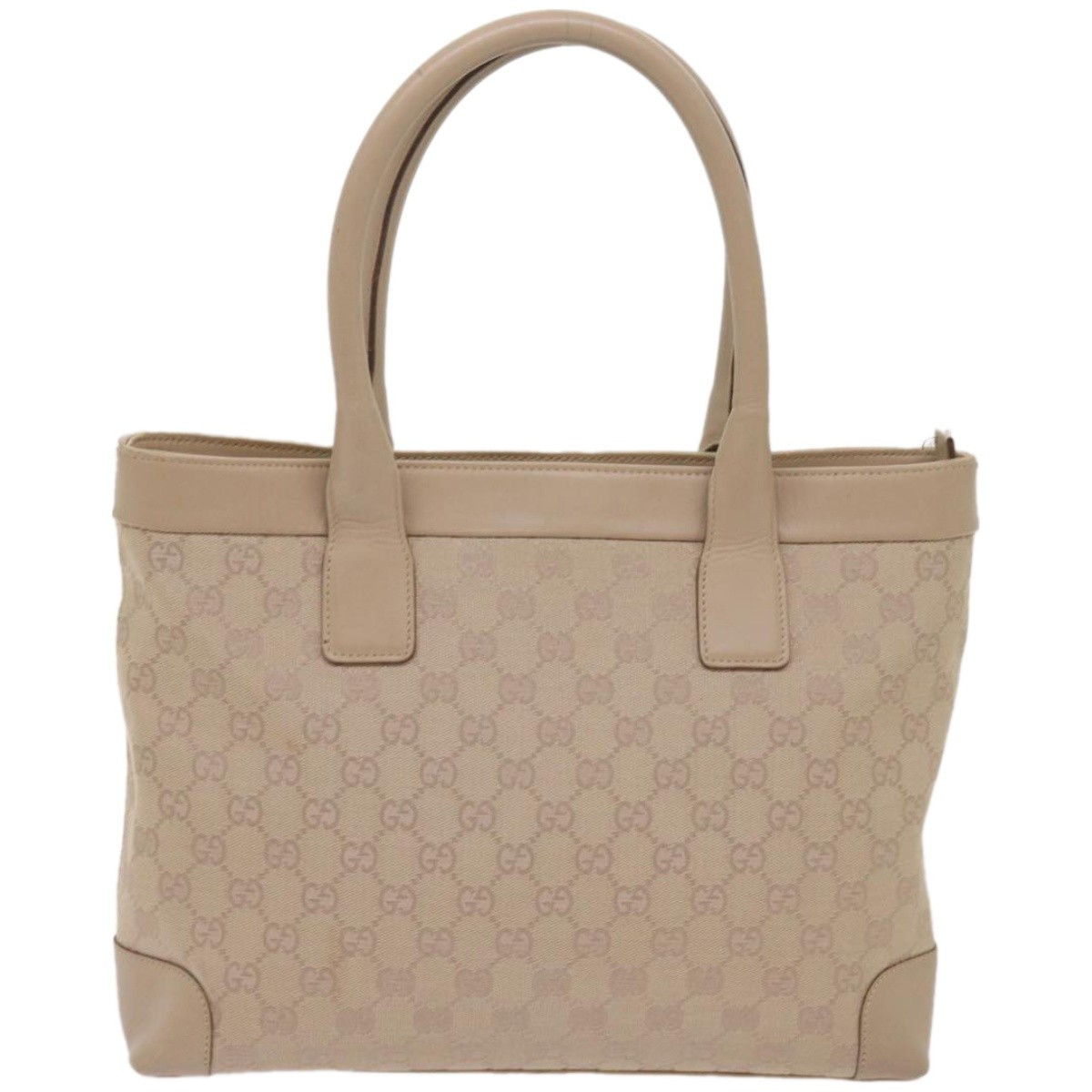 Authentic Gucci GG Beige Canvas Tote Bag