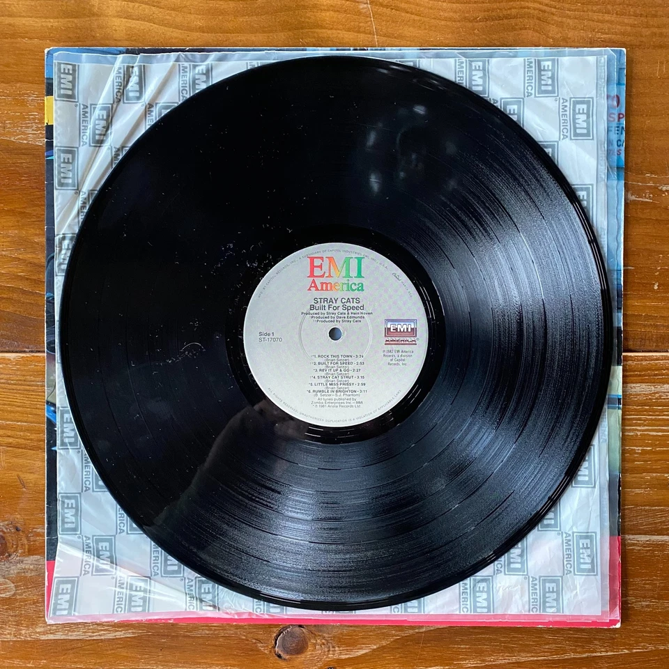 The Stray Cats – Built For Speed – Rockabilly Vinyl LP – Brian Setzer – OG - Image 3 of 4