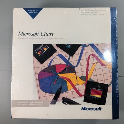 Vtg Microsoft Chart 3.0 IBM PC MS-DOS Business Graphics Software New Sealed