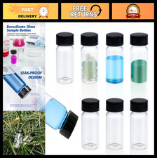 20ml Clear Glass Vials with Screw Caps - 100PCS Leak-Proof Small Sample Containe
