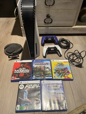 Sony PlayStation 5 PS5 Bundle 2 Controllers Cables 5 Games COD MWIII, FC24