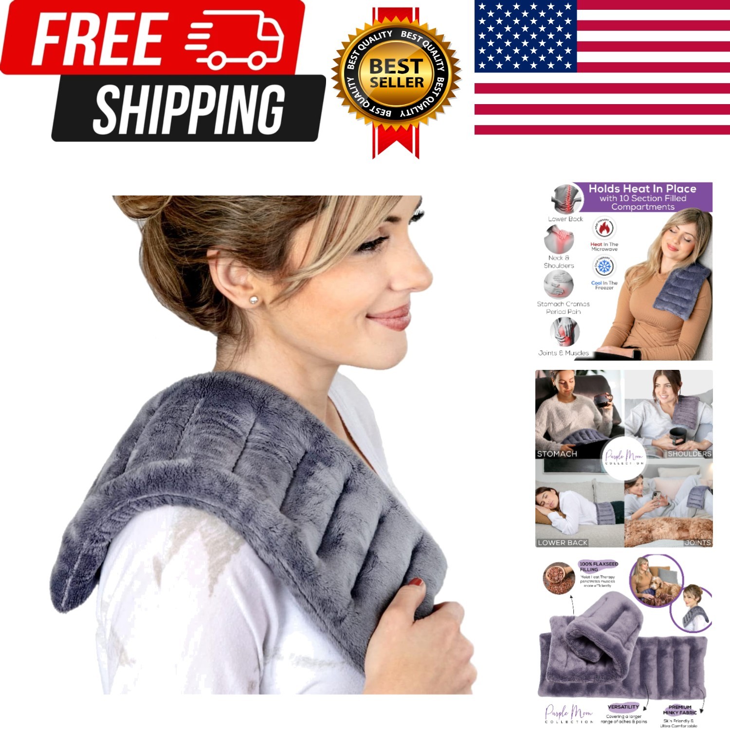 For Neck & Shoulder Pain &ndash; Small Moist Heat Pack 6"x16"