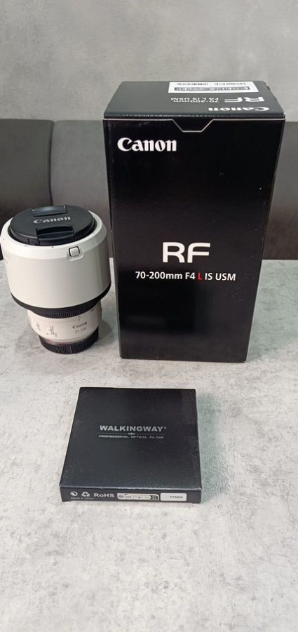 Canon RF 70-200mm f/4L IS USM come nuova, usata una volta, set completo con filtro