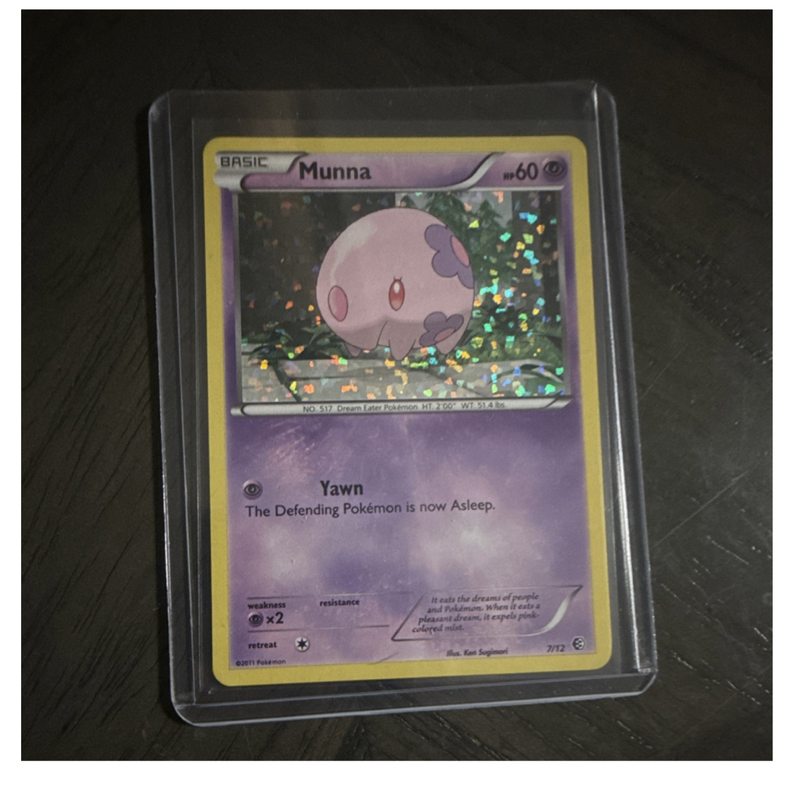 McDonald's Munna 7/12 McDonald's 2011 Promo Holo 60 HP Pokémon TCG Card