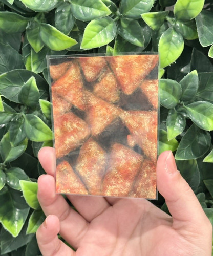 ACEO Art Card Original Cheese Chips Snack Acrylic Paint 3.5in x2.5in