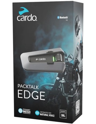 DE Cardo PackTalk EDGE Einzelset Motorrad-Gegensprechanlage Schnelle Lieferung