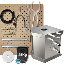 25KG Propane Furnace Kit w/ 2 Crucible Tongs,Smelting Gold Metal Recycle 2700