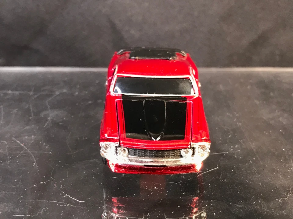 Muscle Machines 1969 Boss 302 Red Ford Mustang w/ Black Hood Diecast 1:64 - Image 4 of 4