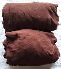 2 x Polarstern  Mikrofaser Spannbettlaken 90-100 x 200 cm braun -sehr warm - neu