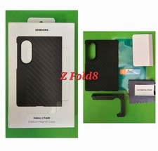 Original Samsung - Galaxy Z Fold 8 - Carbon Magnet Case - Black EF-KF971