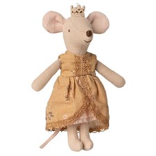 Maileg Princess Mouse Royal Doll in Gold Dress Crown Free Shipping