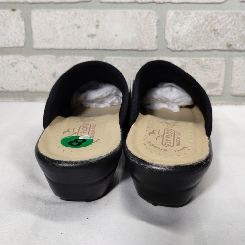 Fly Flot Open Back Clogs Mules Women 8 Black Mesh Slip On Cushion Leather Casual - Bild 8 von 10