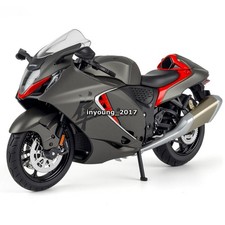 1:12 Suzuki Hayabusa Motorcycle Model Diecast Toy Vehicle Kids Toys Boys Gray