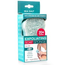 Spongeables Body Wash in a 20 Wash Sponge, Sea Salt, 1 Count