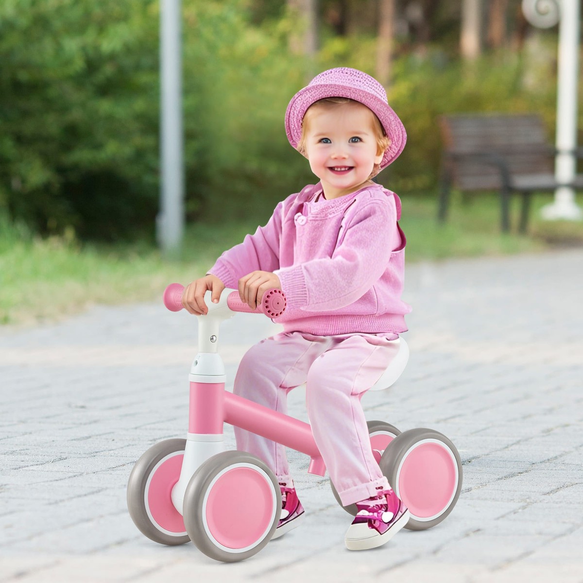 Toddler Balance Bike Baby Walker Ride on Toy-Pink